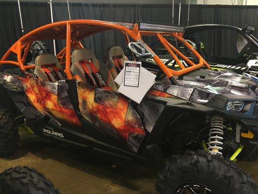 Steel and Fire design, print and install for this Polaris side by side.