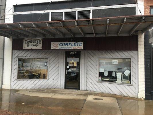 The Front of the Store on a Rainy Day