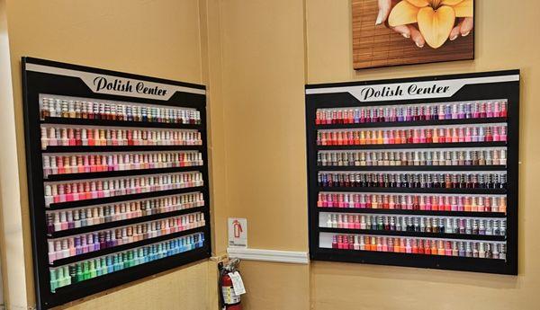 Assortment of nail polishes