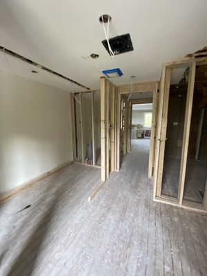 I'm going framing and demolition of a large, multi room remodel.