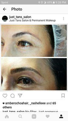 Before and after....microstroking/microblading.