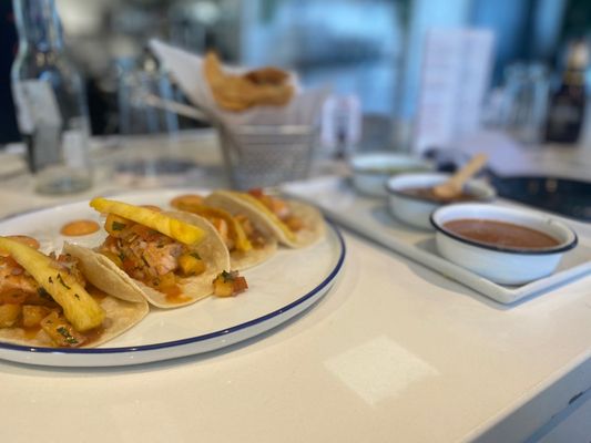 Salmon Tacos with Pineapple