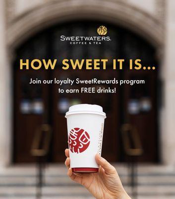 Free drink every 60 points for Sweet Rewards members. Join today using our Sweetwaters app or in the café.
#FreeCoffee
#SweetRewards