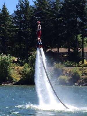 Great picture of my son having a riot fly boarding.