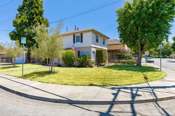 Feature private backyard and front yard