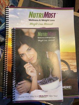 Personal weight loss manual and food journal.