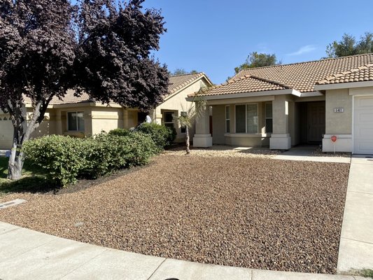 New front yard rock install in Elk Grove.