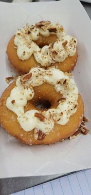 Doughnuts with cream cheese icing