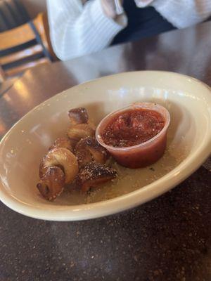 Bread knots appetizer