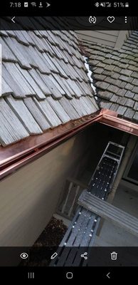 Copper Minnesota Leafless Gutters