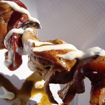 Bacon Wrapped Oyster Kabobs