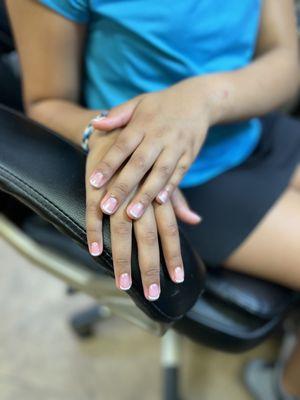 Kid's French (gel) manicure