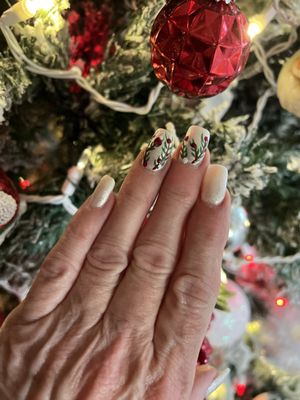 Beautiful holy Nails for Christmas Done by kayla another good job