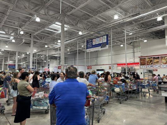 The line as expected at Costco