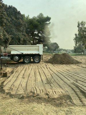 Grading&Import of soil for a new golf course.