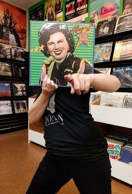 Patsy Cline wants YOU to pop on down to the record shop and treat yourself.