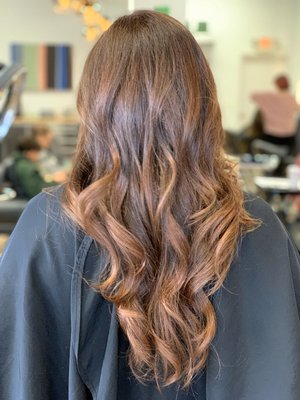 Beautiful warm balayage