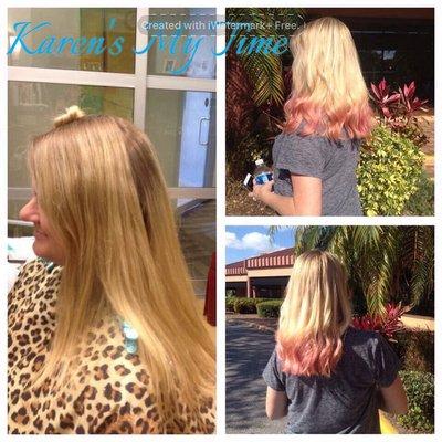 Love doing this balayage , with Redken flashlift  and pravana vivids.