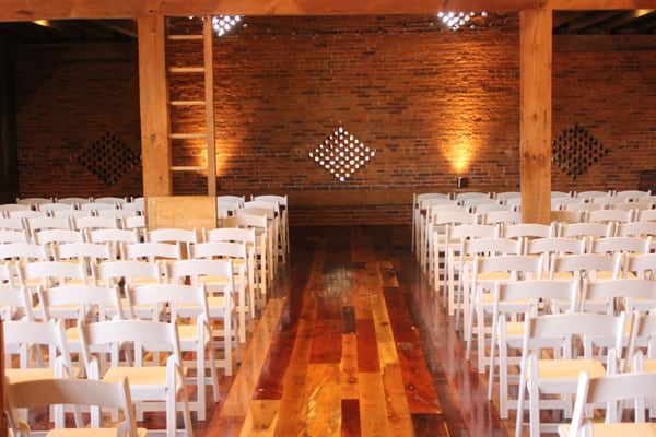 a wedding ceremony in The Loft