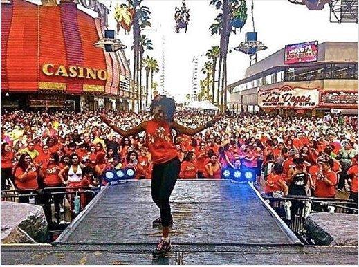 Dashia's largest Zumba class! Downtown Las Vegas