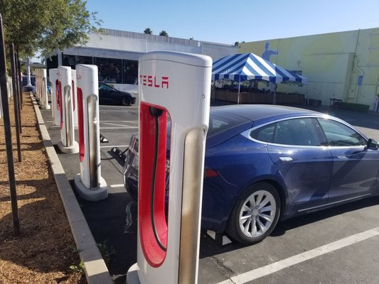 8 superchargers at Cross Creek Road in Maibu.