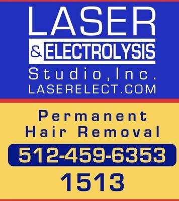 Laser & Electrolysis Studio's sign