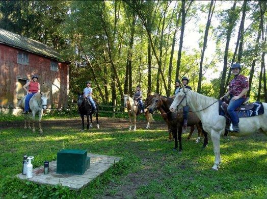 Nice day for riding and lessons outside