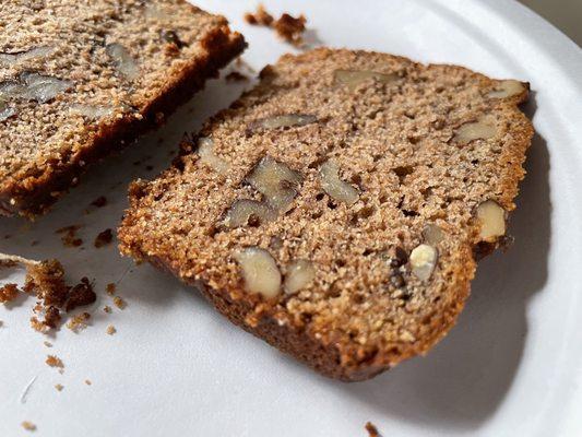 Banana nut bread. Hearty and delicious