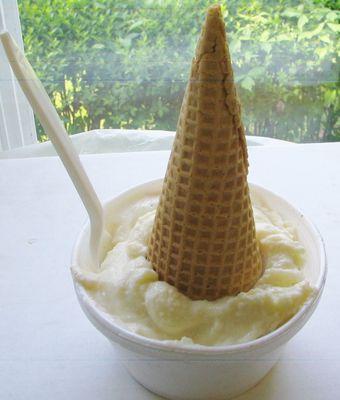 Vanilla with sugar cone