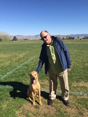 Husband & pup, enjoying the lovely weather.