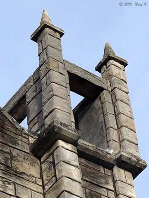 One of the church's turrets.