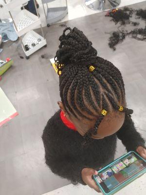 Cornrow for kid is available on moremi braids hair salon