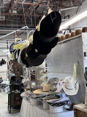 Hats waiting to be picked up