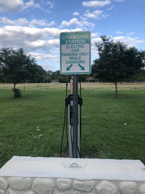 The electric car charger.