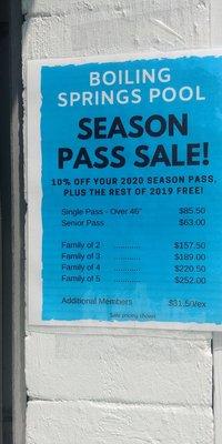 Season rates