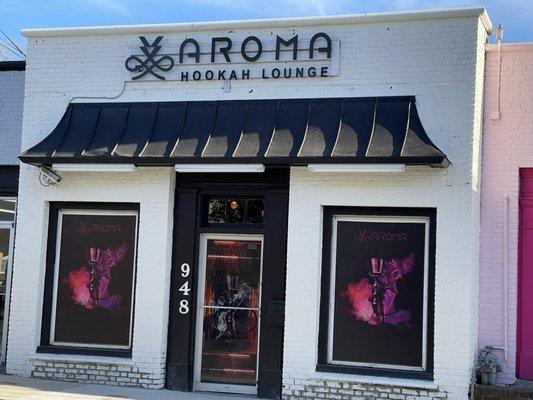 Front side of Aroma Hookah Lounge