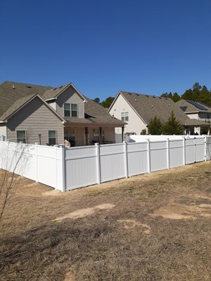 Vinyl privacy fence