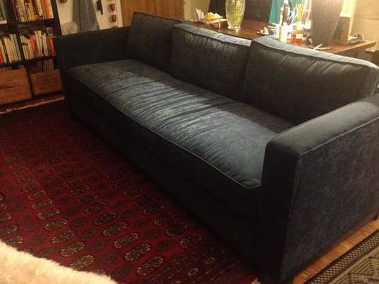 Reupholstered couch