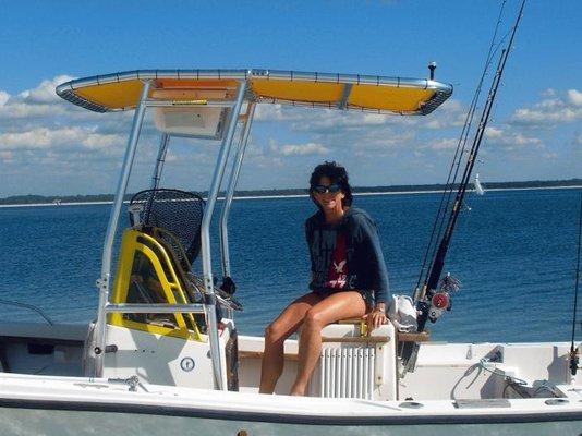 Captain Charlene with About Fun Charters