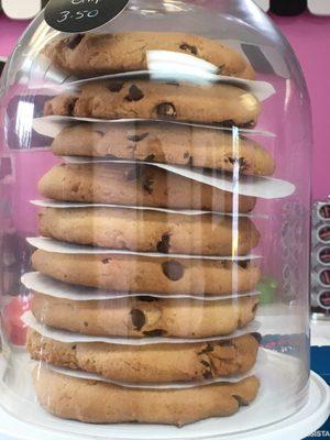 I'm going back for one of these chocolate chip cookies that's as big as your head!