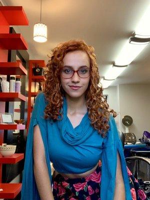 After: Shiny, bouncy ginger curls