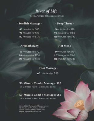 Updated Service and Prices