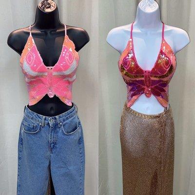 90s inspired butterfly tops