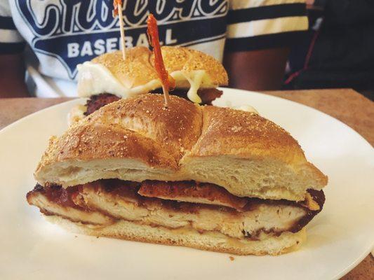 chicken parm on a roll