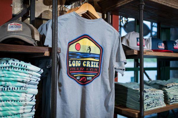 Long Creek Marina carries a variety of apparel and merchandise.