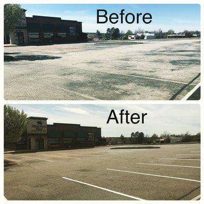 * Asphalt Sealcoating * Crackfilling * Line Striping & Stenciling For Parking Lots * Pothole Repair / Patching