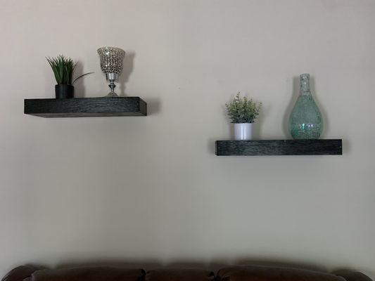 Ebony 2-piece Wooden Floating Shelves