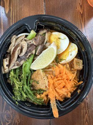 Thai coconut curry chicken ramen bowl (restaurant week special)