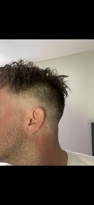 One side of the blended fade?