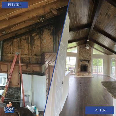 Before and After Fire Damage Restoration in Houston, TX